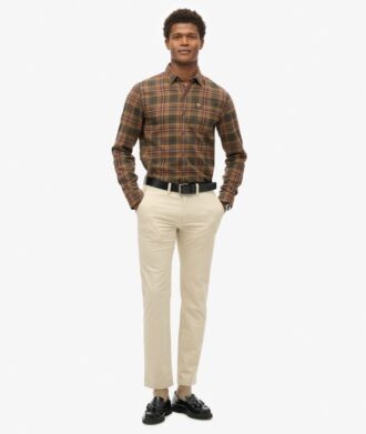 Slanke, taps toelopende stretch chino broeken