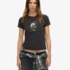 Small Tattoo Rhinestone Fitted T-shirt Small Tattoo Rhinestone Fitted T-shirt