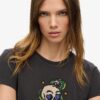 Small Tattoo Rhinestone Fitted T-shirt Small Tattoo Rhinestone Fitted T-shirt