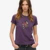 Small Tattoo Rhinestone getailleerd T-shirt Small Tattoo Rhinestone getailleerd T-shirt
