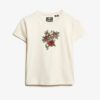 Small Tattoo Rhinestone getailleerd T-shirt Small Tattoo Rhinestone getailleerd T-shirt
