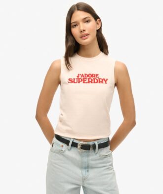 Sport Luxe grafische getailleerde tanktop