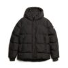 Sportief pufferjack met capuchon en halflange pasvorm