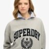 Sportief, relaxed sweatshirt met flockprint Sportief, relaxed sweatshirt met flockprint