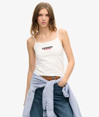Sportieve, getailleerde cami-top met logo