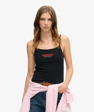 Sportieve, getailleerde cami-top met logo