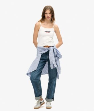 Sportieve, getailleerde cami-top met logo
