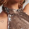 Sprankelende halter mini-jurk