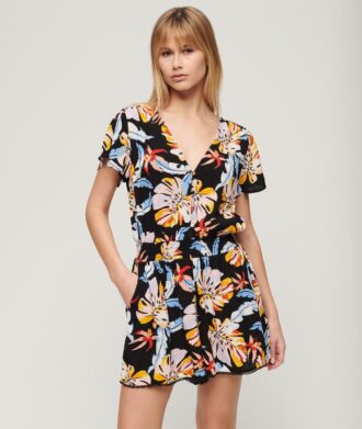 Strandplaysuit met korte mouwen