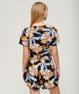 Strandplaysuit met korte mouwen
