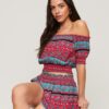 Strandshort met smockwerk Strandshort met smockwerk