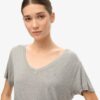 Studios Slub T-shirt met geborduurde V-hals