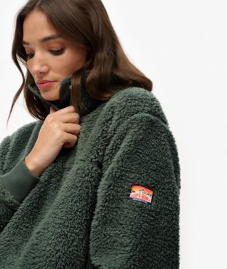 Superzachte teddyfleece met drukknoopsluiting