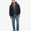 Surplus nylon hooded bomberjack