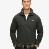 Sweatshirt met halve rits en contrasterende stiksels
