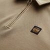 Sweatshirt met halve rits en contrasterende stiksels