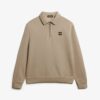 Sweatshirt met halve rits en contrasterende stiksels