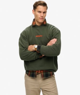 Sweatshirt met losse pasvorm en micro-logoprint