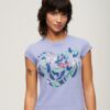 T-shirt met bloemenprint en kapmouwtjes T-shirt met bloemenprint en kapmouwtjes