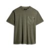 T-shirt met contrasterende stiksels op de zak