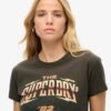 T-shirt met kapmouwtjes in de stijl van rockbands uit de jaren 70