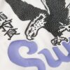 T-shirt met korte mouwen en versierde posterprint