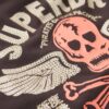 T-shirt met korte mouwen en versierde posterprint