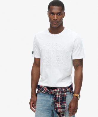 T-shirt met logo in reliëf