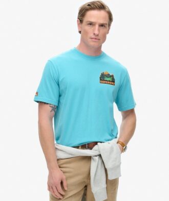 T-shirt met print van een reiskaart