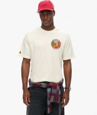 T-shirt met print van een reiskaart