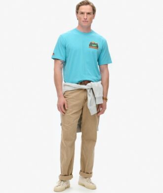 T-shirt met print van een reiskaart