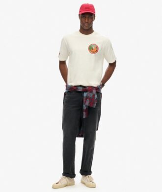 T-shirt met print van een reiskaart