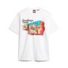 T-shirt met reispostkaart-print