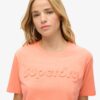 T-shirt met reliëflogo en relaxte pasvorm