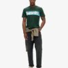 T-shirt met retro gestreept logo