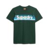 T-shirt met retro gestreept logo