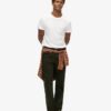 T-shirt met ronde hals en korte mouwen in shorts
