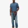 T-shirt met ronde hals en korte mouwen in shorts