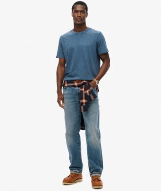 T-shirt met ronde hals en korte mouwen in shorts