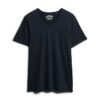 T-shirt met ruwe rand en V-hals