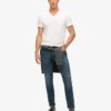 T-shirt met V-hals en geborduurd logo van Organic Cotton