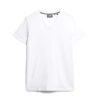 T-shirt met V-hals en geborduurd logo van Organic Cotton