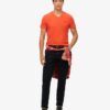 T-shirt met V-hals en Organic Cotton Essential-logo