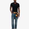 T-shirt met V-hals en Organic Cotton Essential-logo