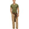 T-shirt met V-hals en Organic Cotton Essential-logo