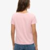 T-shirt met V-hals en slub-borduursel