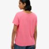 T-shirt met V-hals en slubborduursel