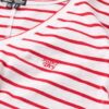 T-shirt met V-hals en slubborduursel