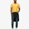 T-shirt met V-hals, slub en korte mouwen