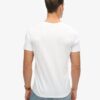 T-shirt met V-hals, slub en korte mouwen